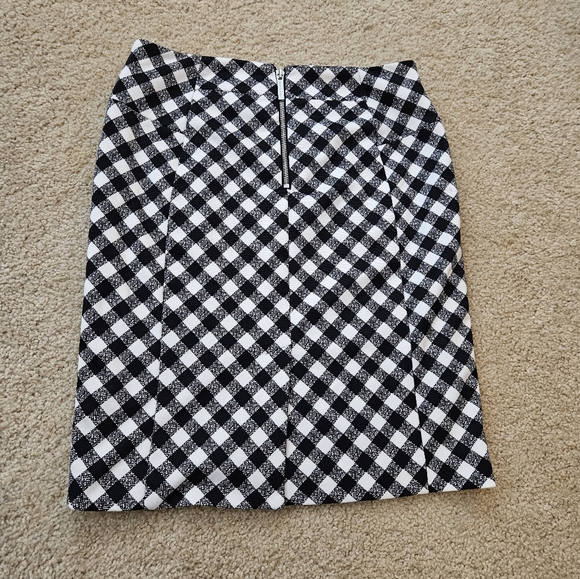 MICHAEL Michael Kors Black and White Checkered Women's Skirt Size 6 Six - Picture 10 of 16